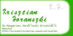 krisztian horanszki business card